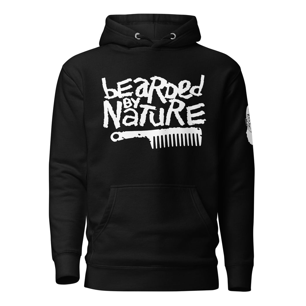 Unisex Bearded By Nature Classic Logo Hoodie - Black