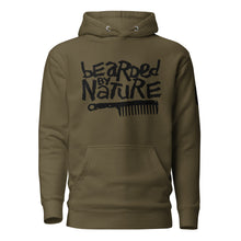 Load image into Gallery viewer, Unisex Bearded By Nature Classic Logo Hoodie - Military Green